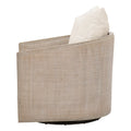 Mansfield Oatmeal Swivel Club Chair Side View