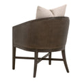 Mansfield Cocoa Dining Chair - dark brown cane barrel back