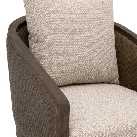 Mansfield Cocoa Dining Chair - performance fabric cushions