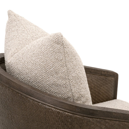 Mansfield Cocoa Dining Chair cushion closeup