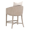 Mansfield Oatmeal Counter Stool - woven cane back view