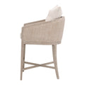 Mansfield Oatmeal Counter Stool - woven cane side view