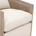 Mansfield Oatmeal Swivel Club Chair - performance fabric texture closeup
