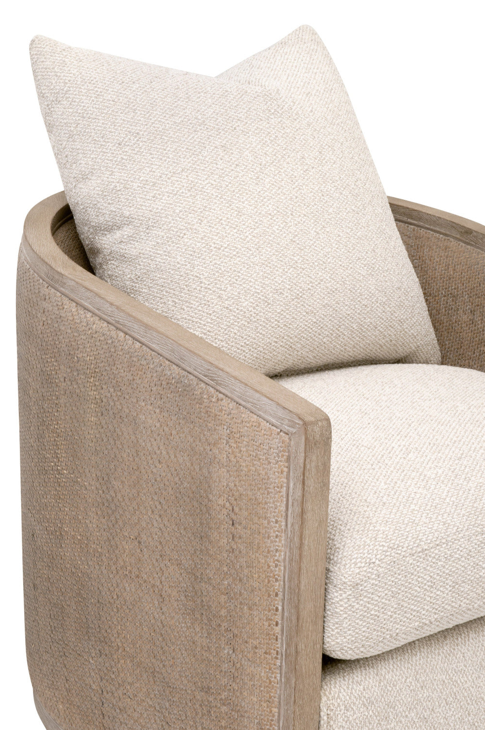 Mansfield Oatmeal Swivel Club Chair texture closeup