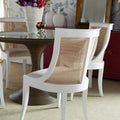 Marais White Arm Chair in dining room