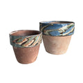 Marbelized Blue Planter - two sizes