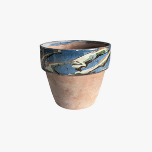 Marbleized Blue Planter