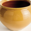 Marcel Yellow Planter Pot glaze closeup