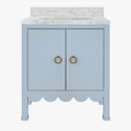 Margate Light Blue Vanity - scalloped edge