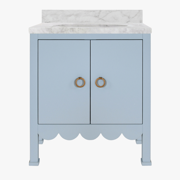 Margate Light Blue Vanity - scalloped edge
