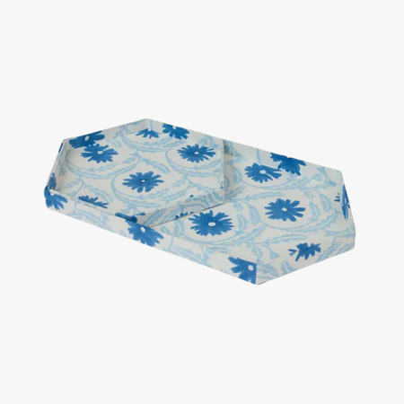 Marguerite Cobalt Tray Set