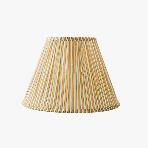 Marigold Stripe Gathered Lamp Shade