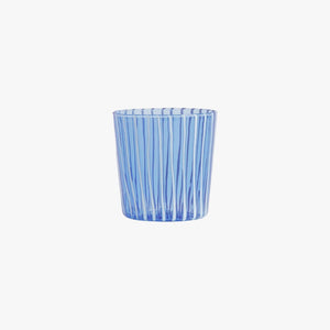 Marina Blue Stripe Glass Set