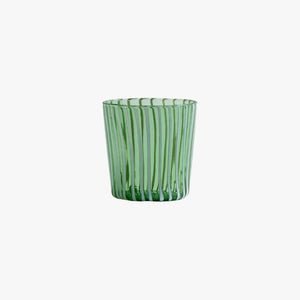 Marina Green Stripe Glass Set