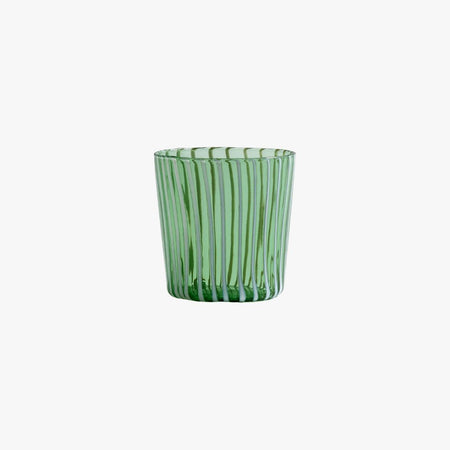 Marina Green Stripe Glass Set