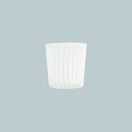 Marina White Stripe Glass Set