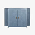 Marlene Blue Cabinet - fretwork panels