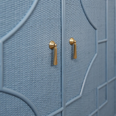 Marlene Blue Cabinet gold hardware
