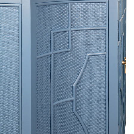Marlene Blue Two Door Cabinet closeup