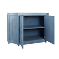 Marlene Blue Two Door Cabinet interior view