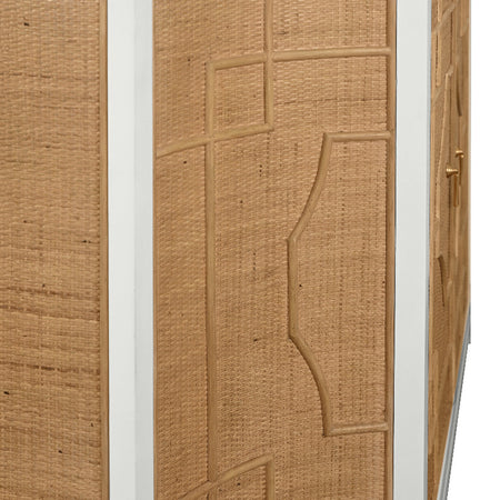 Marlene Natural Rattan Cabinet panel closeup