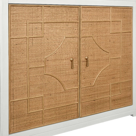 Marlene Natural Rattan Cabinet two door details