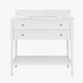 Marlow White Single Vanity - marble top