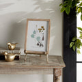 Martinique Gold Bamboo Easel styled with small art