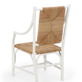 Mayfair Rush Seat Chair with white rattan finish