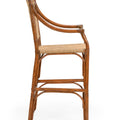 Mayfair Rush Seat Rattan Bar Stool Side View