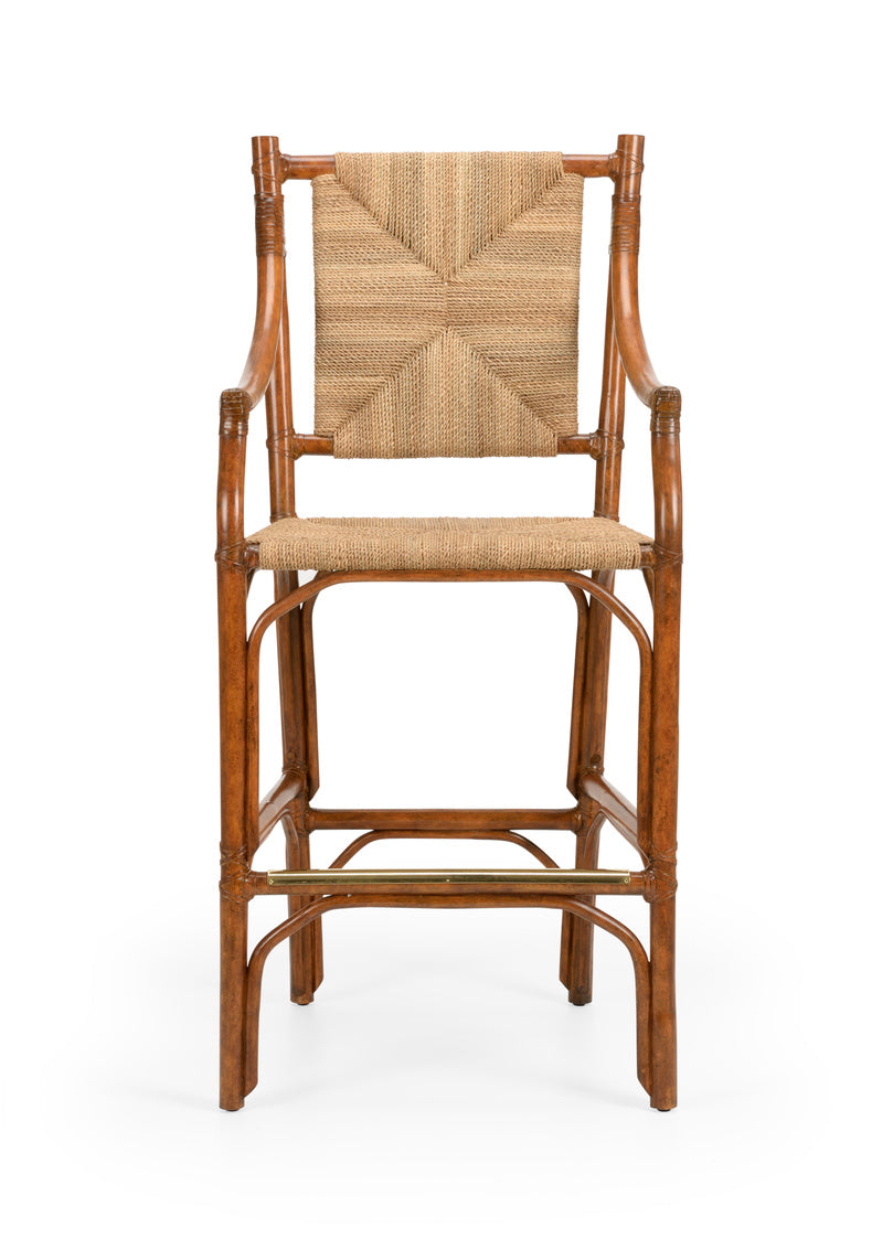 Mayfair Rush Seat Rattan Bar Stool  from Dear Keaton