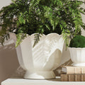 Meadows Fluted Large Cachepot with fern
