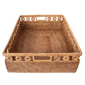 Menton Rattan Storage Basket with cutout handles