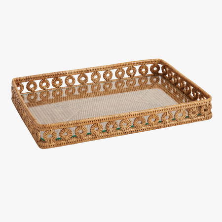 Menton Rectangle Rattan Tray