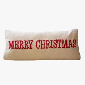 Merry Christmas Long Lumbar Pillow