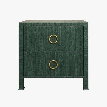 Miles Forest Grasscloth Nightstand