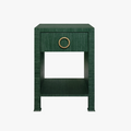 Miles Forest Grasscloth Side Table