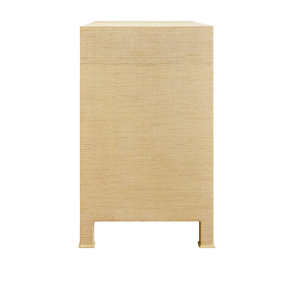 Miles Natural Grasscloth Chest Side View