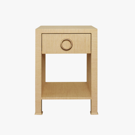 Miles Natural Grasscloth Side Table