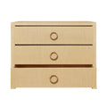 Miles Natural Grasscloth Three Drawer Chest - open drawers