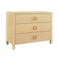 Miles Natural Grasscloth Three Drawer Chest