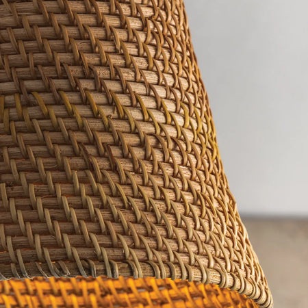 Minami Woven Rattan Flush Mount closeup