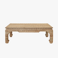 Ming Style Woven Rattan Coffee Table