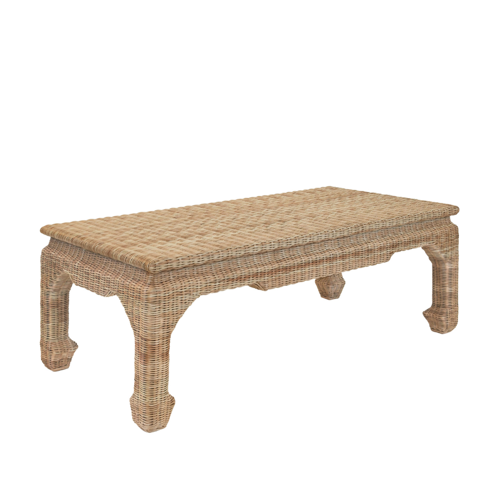 Ming Style Woven Rattan Coffee Table from Dear Keaton