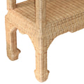 Ming Style Woven Rattan Etagere Chow Leg Detail