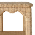 Ming Style Woven Rattan Etagere Closeup