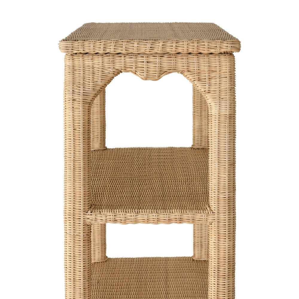 Ming Style Woven Rattan Etagere - Wicker Shelves - Dear Keaton