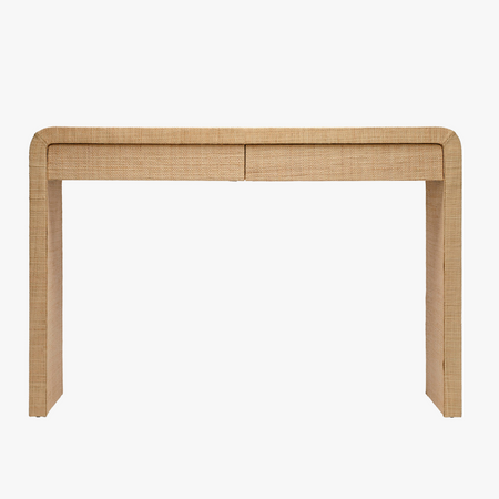 Montecito Raffia Console Table
