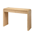 Montecito Raffia Wrapped Console Table with two drawers