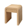 Montecito Raffia Wrapped Side Table with storage drawer